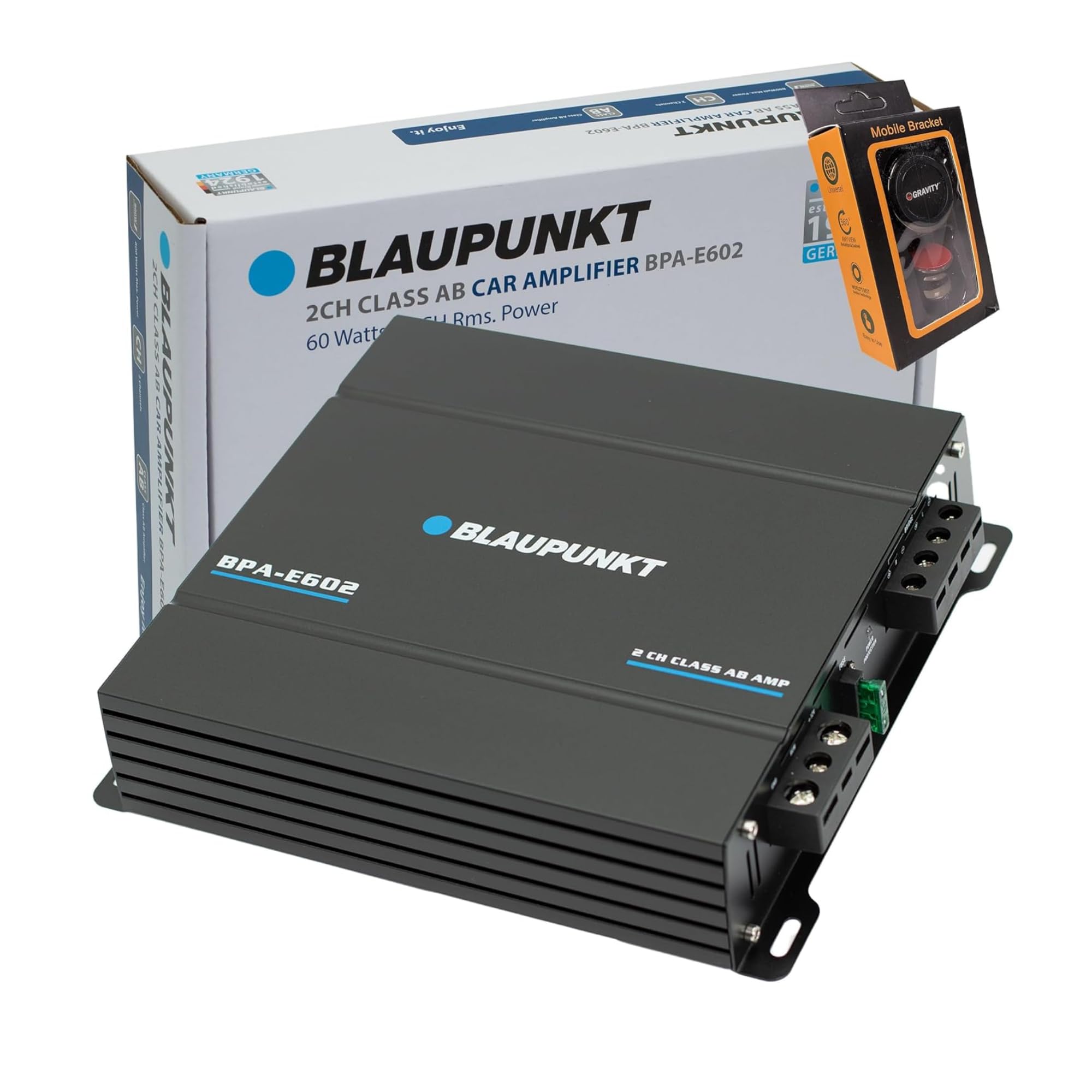 BLAUPUNKT BPA-E602 2-Channel Class AB Car Amplifier - 800W Max Power, 180W RMS Bridged - Compact Design for Crystal-Clear Audio BLAUPUNKT BPA-E602 2-Channel Class AB Car Amplifier - 800W Max Power, 180W RMS Bridged - Compact Design for Crystal-Clear Audio